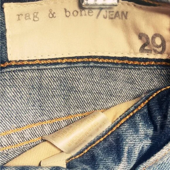 Rag & Bone denim 5 pocket boyfriend casual beach distressed blue denim short 29 - Picture 4 of 5